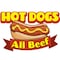 Signmission Safety Sign, 9 in Height, Vinyl, 6 in Length, Hot Dogs, D-DC-48-Hot Dogs D-DC-48-Hot Dogs - alternate 1
